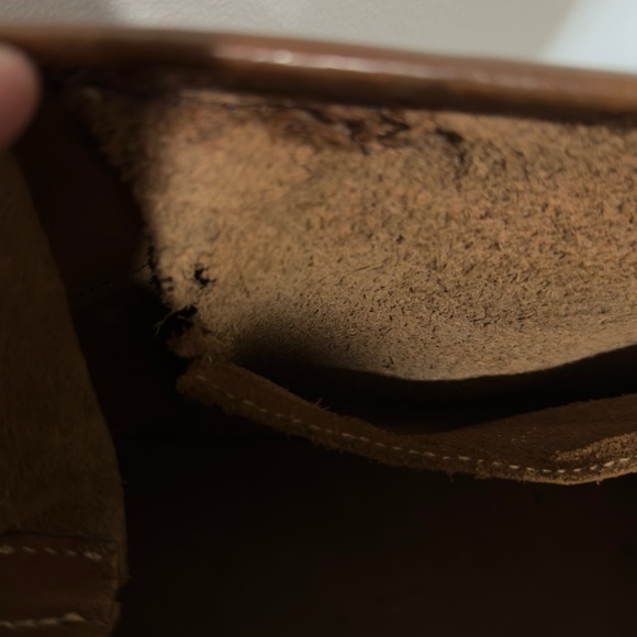 Vintage Leather Satchel Bag Paris Tan Distressed - Picture 5 of 8